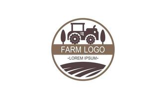 illustrazione azienda agricola colore logo nel Vintage ▾ stile vettore