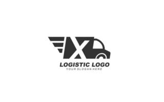 X consegna logo design ispirazione. vettore lettera modello design per marca.