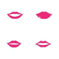 vettore di logo di labbra di donne