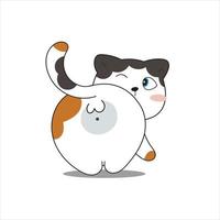 vettore carino gatto cartone animato vettore illustrazione animale natura icona concetto