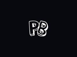 creativo pb lettera logo, monogramma pb nero bianca lettera logo design vettore