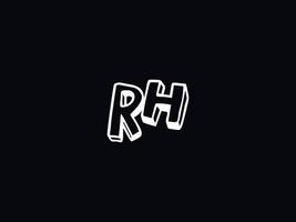 lettera rh logo icona, unico rh logo lettera design vettore