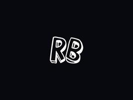 lettera rb logo icona, unico rb logo lettera design vettore