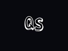 premio qs lettera logo, unico qs logo icona vettore azione