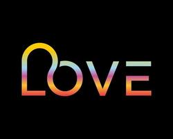 impostato tipografia parola marchio amore simbolo romanza coppia incontri sposato Comunità arcobaleno design vettore