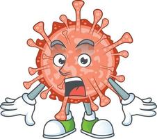 un' cartone animato personaggio di bulbul coronavirus vettore