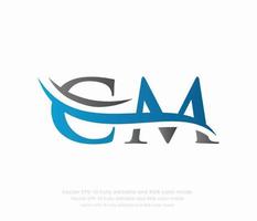 lettera c m connesso logo vettore