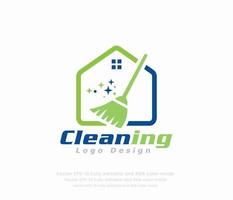 logo per la pulizia della casa vettore