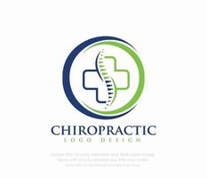 chiropratica logo o clinica logo vettore