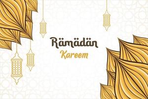 Ramadan kareem Arabo d'oro sfondo vettore