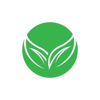 logo foglia verde vettore