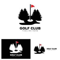 golf palla logo, vettore bastone golf. all'aperto gli sport gioco, disciplina disegno, icona modello