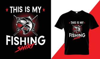 Questo è mio pesca camicia tipografia maglietta design vettore