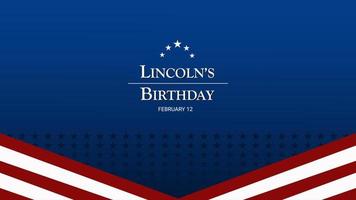 Lincoln compleanno sfondo vettore illustrazione