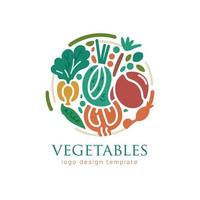 verdure logo modello. vettore illustrazione. vegetariano logo.