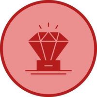 icona del glifo con diamante vettore