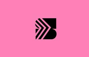 rosa nero S alfabeto lettera logo icona design con geometrico Linee. creativo modello per azienda e attività commerciale vettore