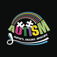 design t-shirt per autismo vettore