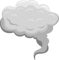 stilizzato bianca nube. cartone animato Fumo o nebbia. Fumo bolla comico, illustrazione di Fumo dopo energia esplosione vettore