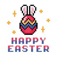 vettore pixel stile contento Pasqua illustrazione