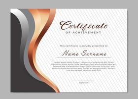 semplice lusso partecipazione certificato design vettore