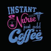 design t-shirt da infermiera vettore