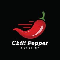 caldo speziato chili Pepe logo vettore