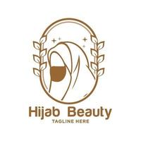 modello di logo di vettore di bellezza del hijab delle donne