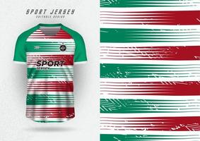 sfondo per gli sport maglia, calcio maglia, in esecuzione maglia, da corsa maglia, verde e rosso strisce modello. vettore