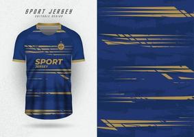 sfondo per sport maglia calcio maglia in esecuzione maglia da corsa maglia modello Marina Militare blu con oro strisce vettore