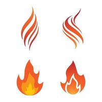 set di immagini del logo del fuoco. vettore