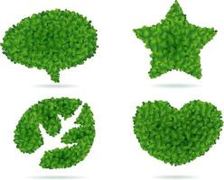 verde le foglie forme, vettore illustrazione