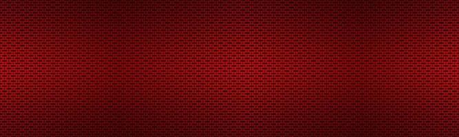 intestazione metallica rossa perforata. banner di struttura in metallo. semplice illustrazione di texnology. cerchio, rettangolo arrotondato e ovale traforato vettore