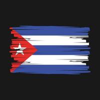 Cuba bandiera spazzola vettore
