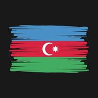 azerbaijan bandiera spazzola vettore