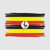 Uganda bandiera spazzola vettore