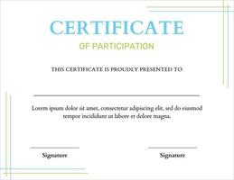 certificato di partecipazione vettore
