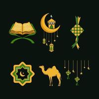 islamico Ramadan kareem e idul Fitr icona illustrazione vettore