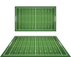 campo di football americano con area del modello di linea per lo sfondo. viste prospettiche del campo di calcio. vettore. vettore