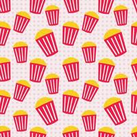 illustrazione del modello senza cuciture di popcorn vettore