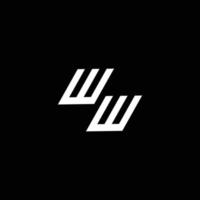 ww logo monogramma con su per giù stile moderno design modello vettore
