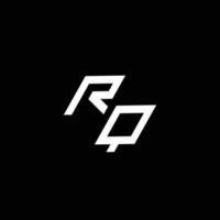 rq logo monogramma con su per giù stile moderno design modello vettore