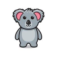 Graziosi koala animale personaggio mascotte fumetto icona vettore illustrazione