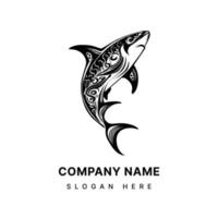 squalo tribale tatuaggio design per il impavido predatore di il mare vettore