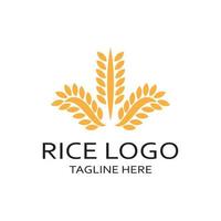 risaia pianta logo, riso grano logo, riso, naturale biologico agricoltura, per affari,azienda,agricoltura,prodotto,fattoria negozio, agricolo attrezzature, riso magazzino, con moderno minimalista vettore