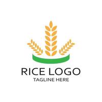 risaia pianta logo, riso grano logo, riso, naturale biologico agricoltura, per affari,azienda,agricoltura,prodotto,fattoria negozio, agricolo attrezzature, riso magazzino, con moderno minimalista vettore