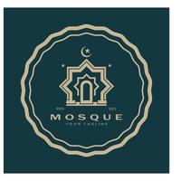 islamico moschea logo vettore icona modello