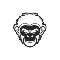 un elegante nero e bianca scimmia logo per con stile rappresentare il tuo marca. vettore
