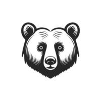 elegante orso vettore logo, nel Impressionante nero e bianca.
