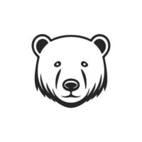 elegante orso vettore logo nel nero e bianca.